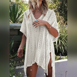 Cutout V-Neck Cover-Up with Tassel. Hit The Like ♡ Button For SALE Price